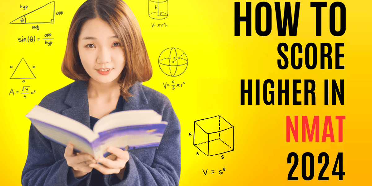 How to Score Higher in NMAT 2024 shown by a girl studying