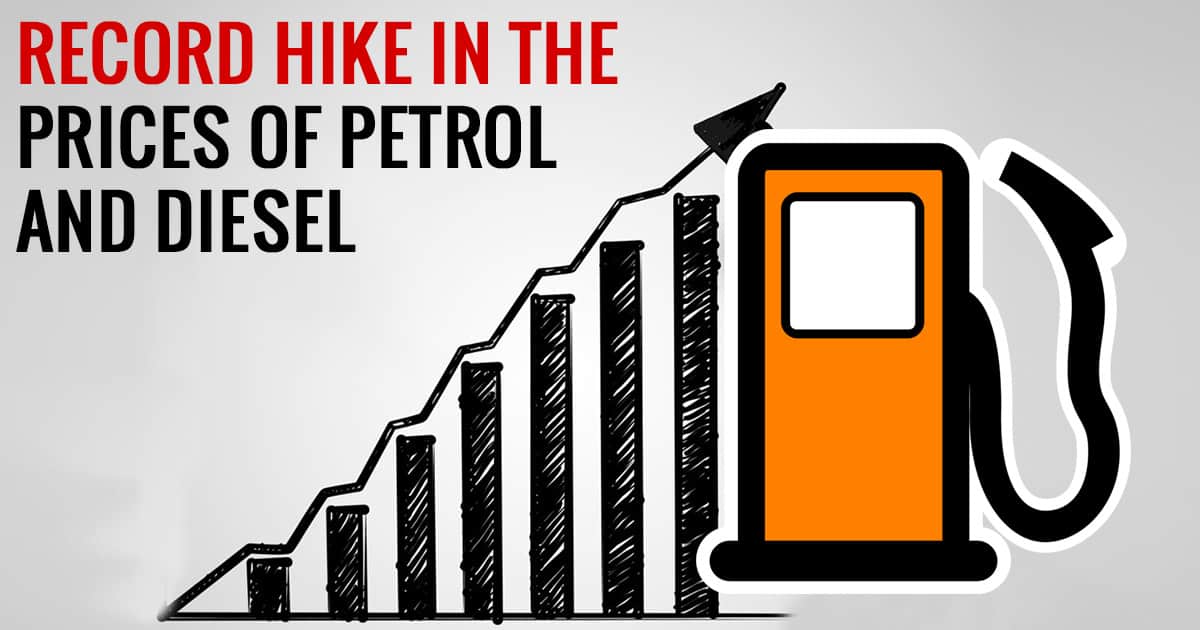 Illustration showing rising bar graph showing high fuel prices