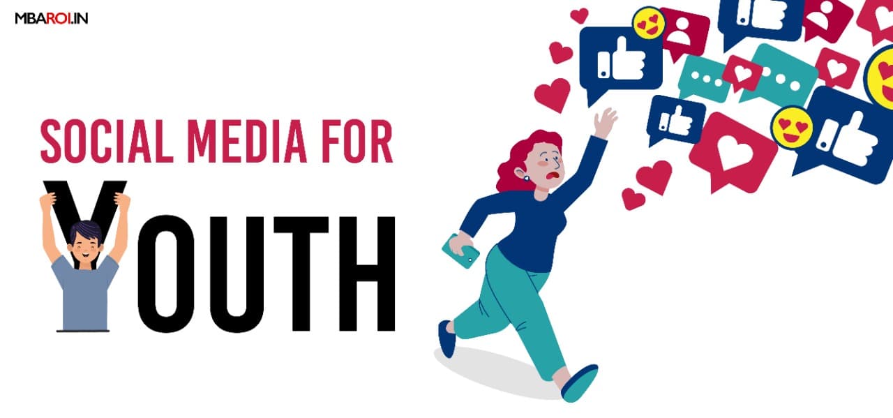 Illustration showing Social Media's impact on Youth