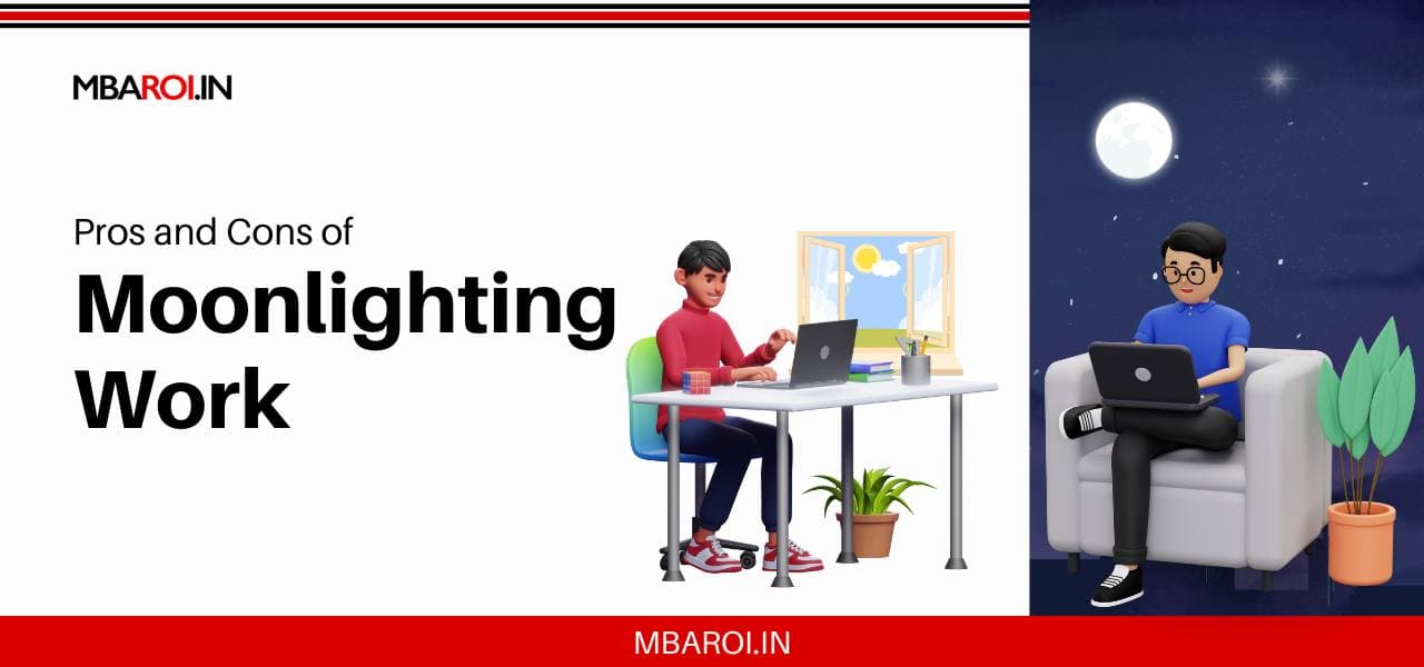 Moonlighting depicted by Man working day and night