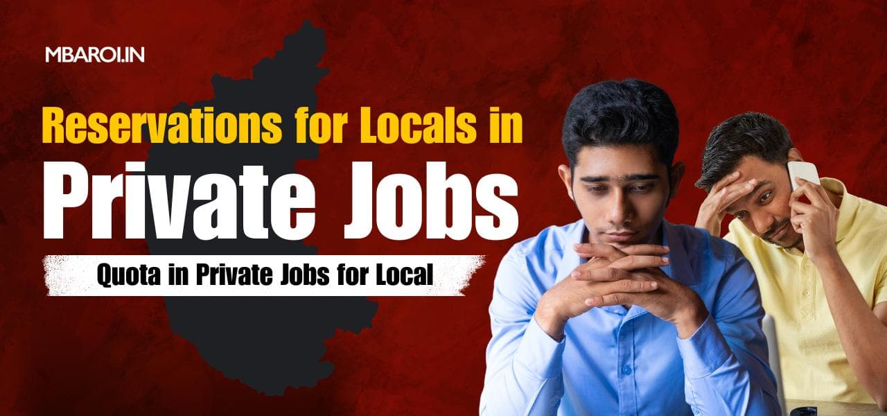Reservations for Locals in Private Jobs depicted by a man with sad expression 