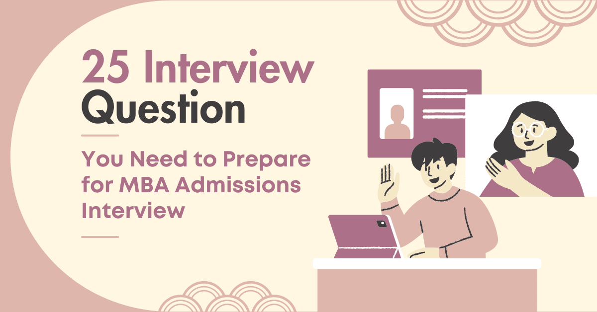 25 MBA interview questions to prepare for admissions – student practicing online interview with panel for business school selection