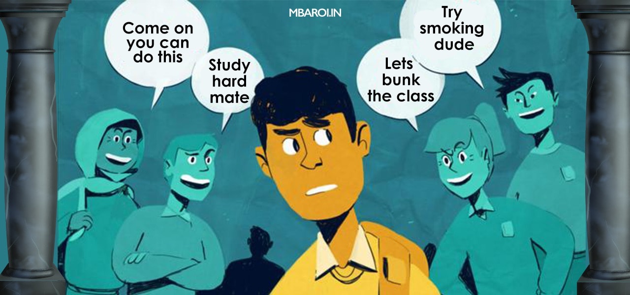 student with peer pressure