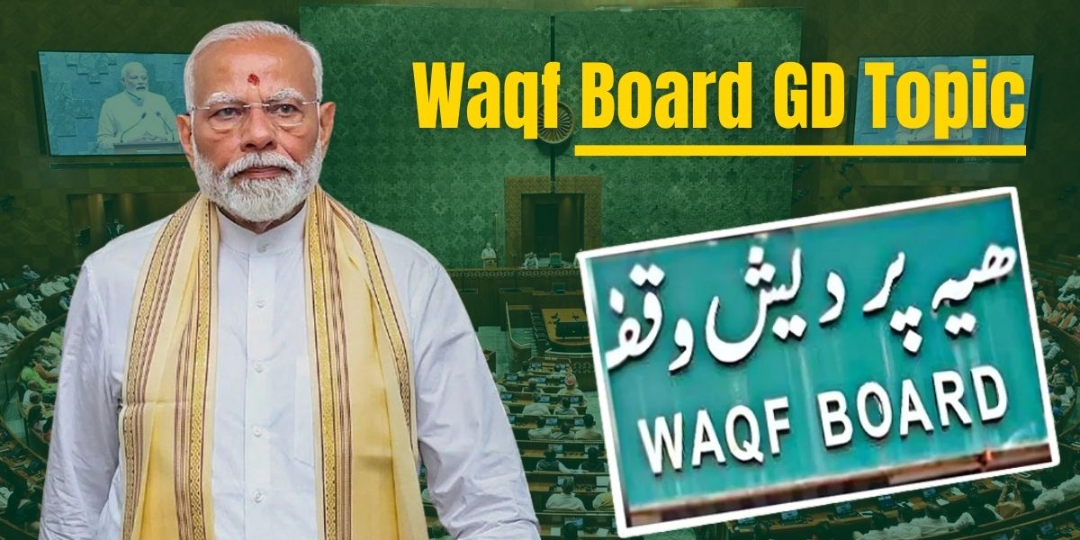 Indian PM Mr. Narendra Modi with text Waqf Board Bill 2025