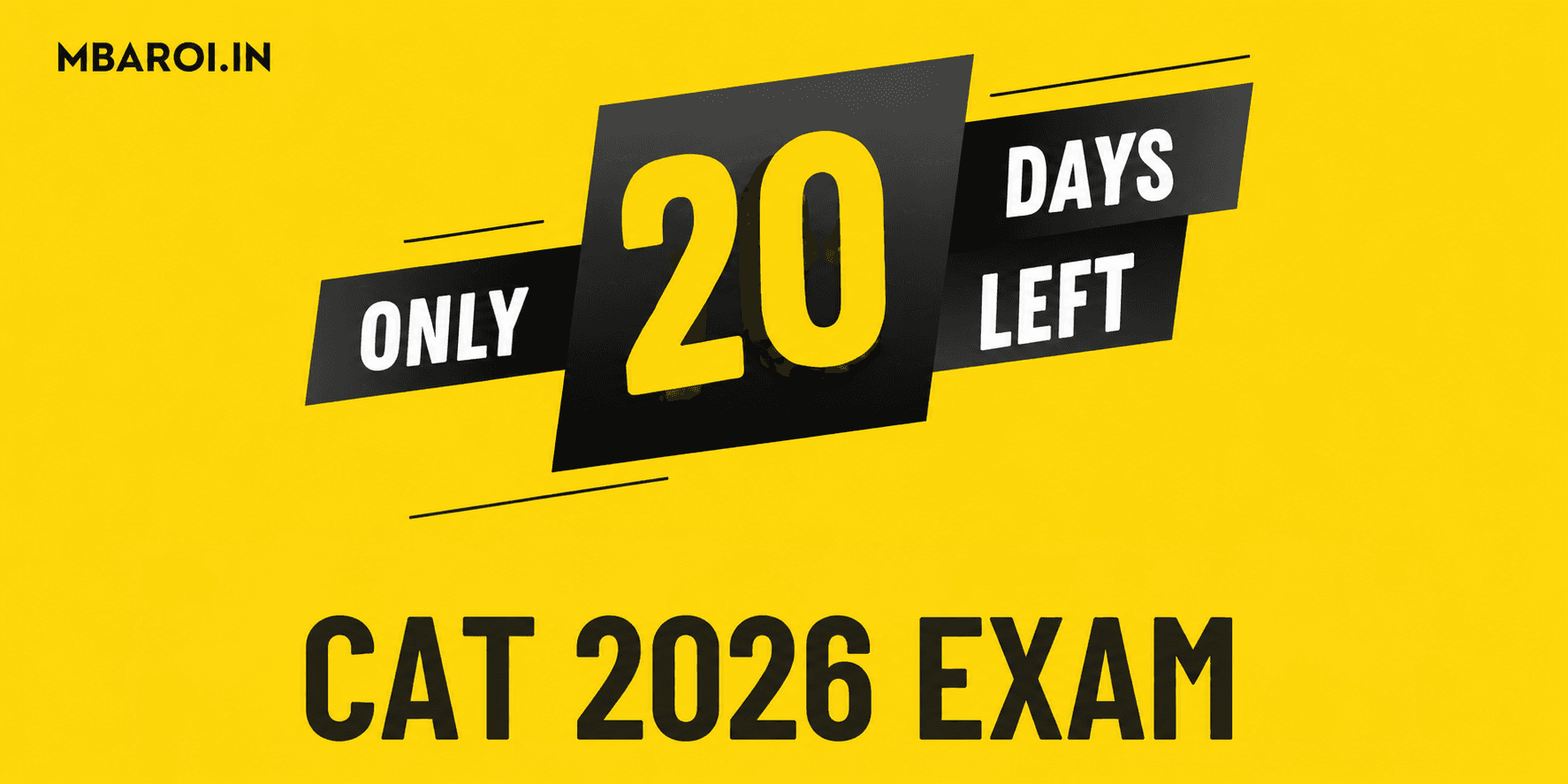 20 Days for CAT 2026 Exam