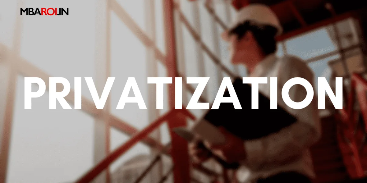 Privatization concept shown by private company working on construction site