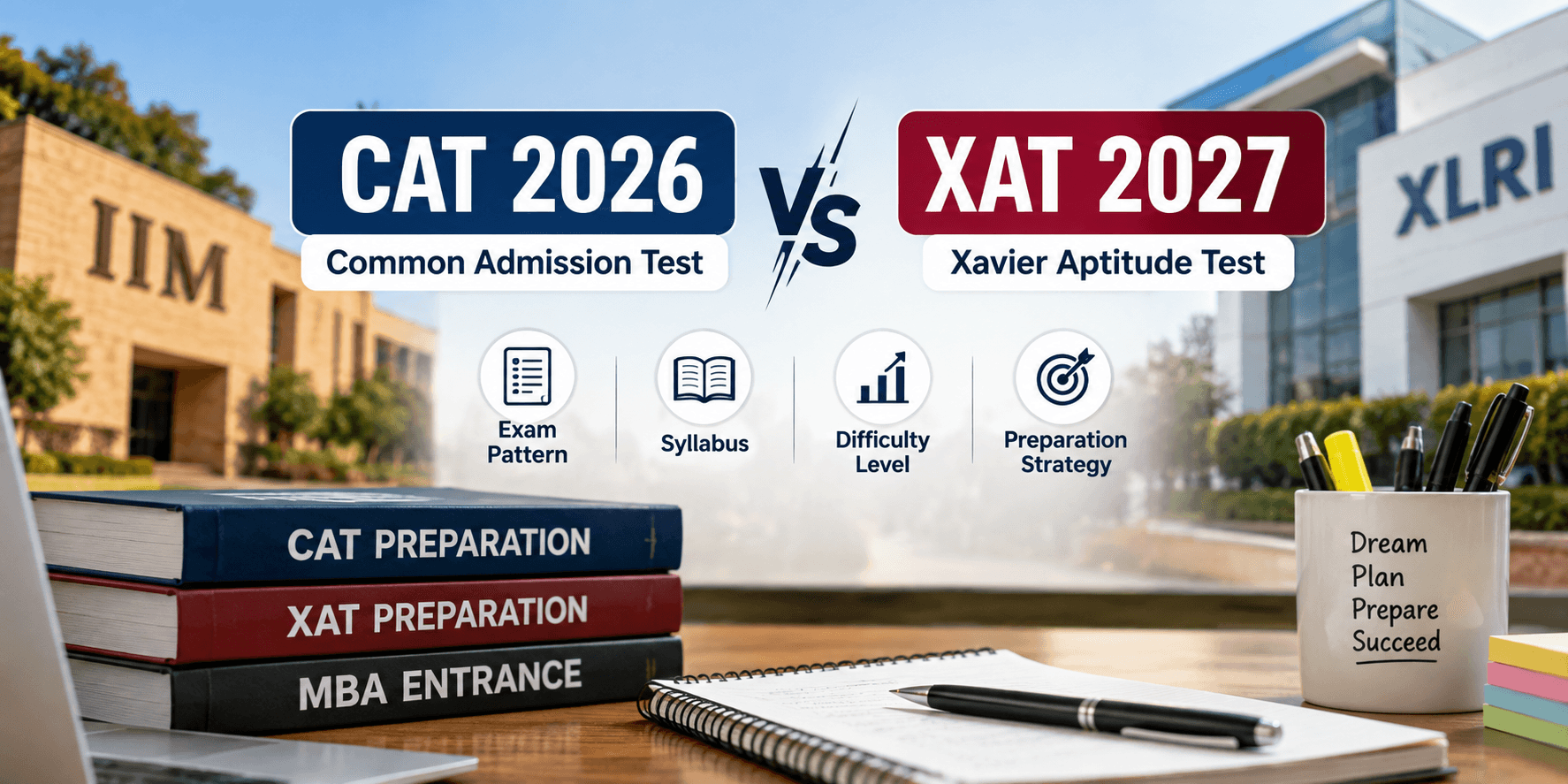 CAT 2026 vs XAT 2027: Exam Pattern, Syllabus & Preparation