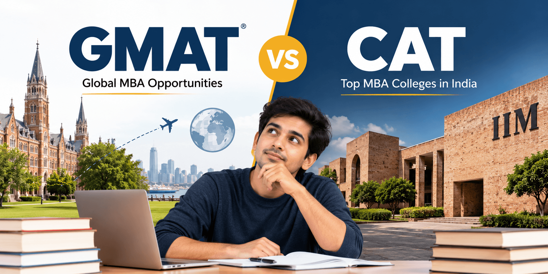 GMAT vs CAT 2026: Exam Pattern, Syllabus, Fees & Differences