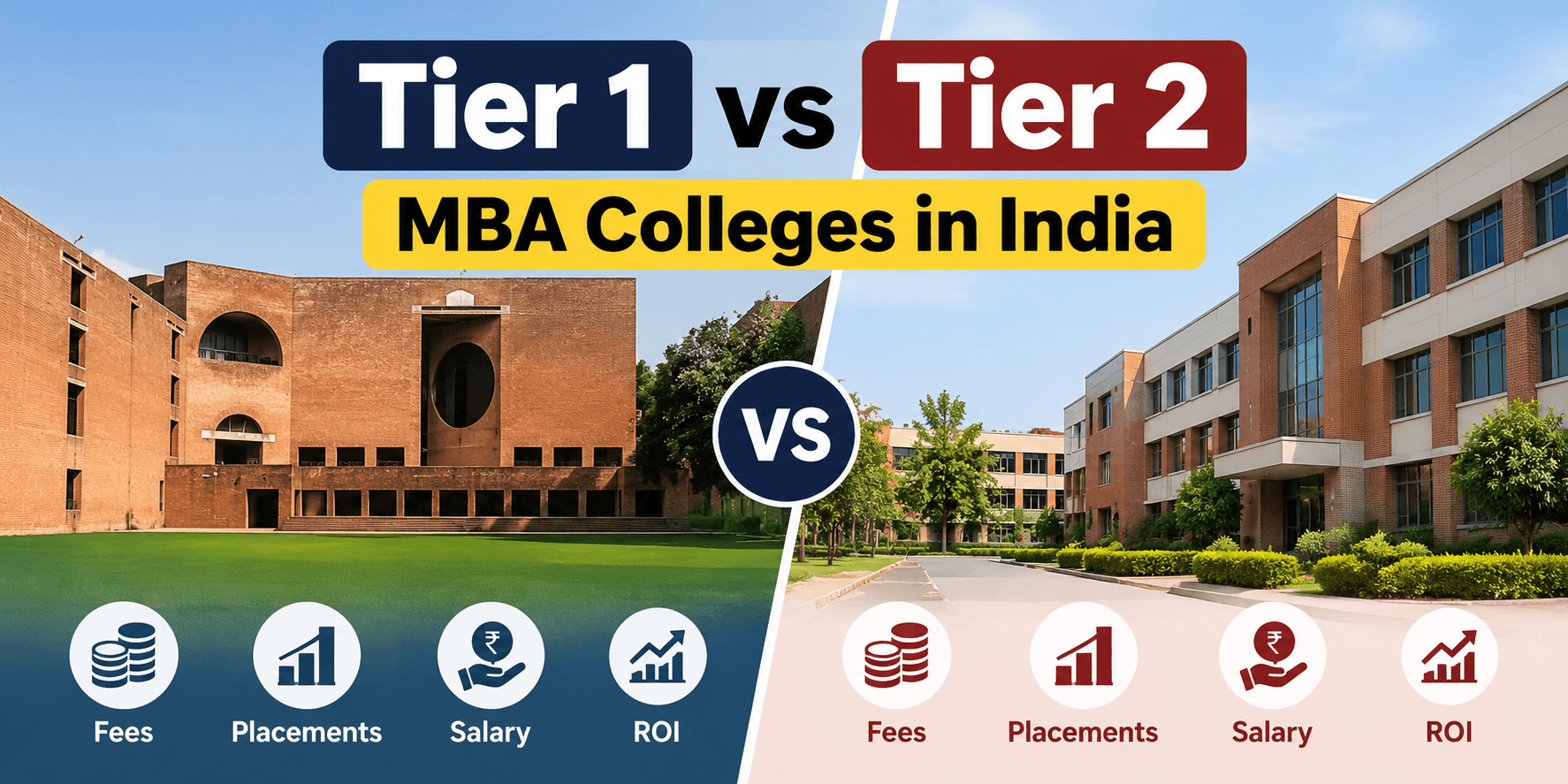 Tier 1 vs Tier 2 MBA Colleges in India 2026: Fees & Placements