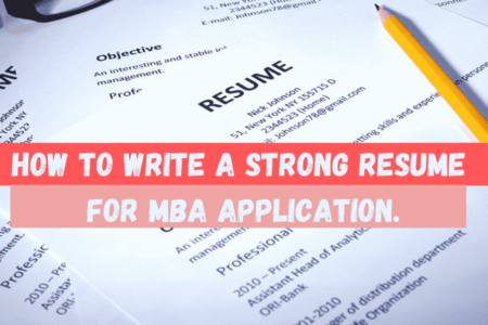 MBA Resume