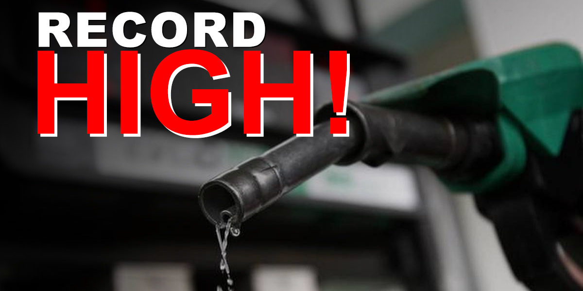 Petrol Price at record High