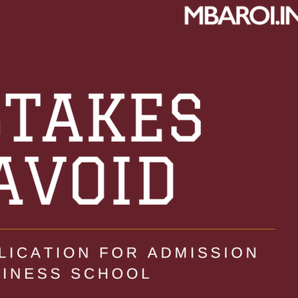 Mistakes to Avoid in MBA Applications